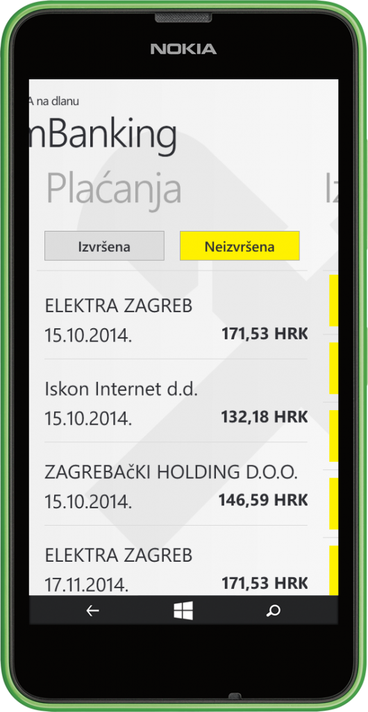 RBA na dlanu native smartphone version Windows Phone